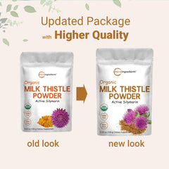 Micro Ingredients milk thistle powder close-up texture ideal for quick mixing