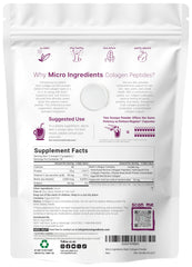 Micro Ingredients collagen powder dissolving into a glass of water.