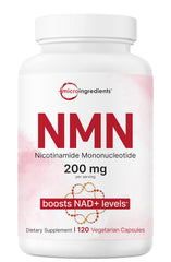 Micro Ingredients NMN bottle with capsules supports daily NAD+ precursor routine.