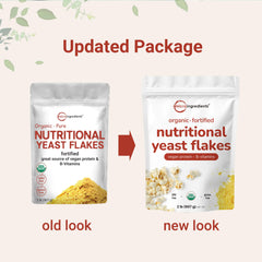 Micro Ingredients nutritional yeast flakes dusted on popcorn demonstrates savory, plant-based topping possibilities.