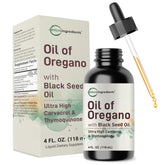 Micro Ingredients Oil of Oregano with Black Seed Oil bottle front for daily immune support.