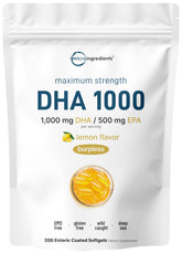 Micro Ingredients Omega-3 lemon softgels for daily wellness