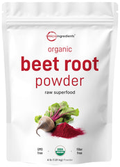 Micro Ingredients Organic Beet Root Powder bulk with scoop for easy daily smoothies.
