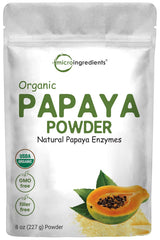 Micro Ingredients papaya powder being poured for shakes