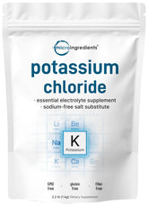 Micro Ingredients potassium chloride powder with scoop for precise measurement and hydration