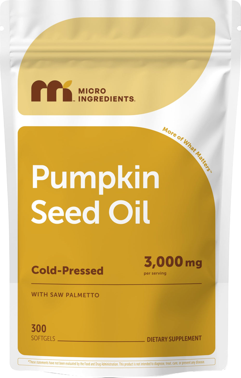 Micro Ingredients pumpkin seed oil bottle front view, cold-pressed purity for daily nourishment.