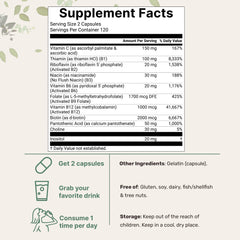 Micro Ingredients Pure Methylated B Complex capsules for easy daily intake