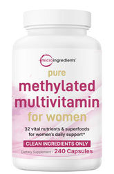 Micro Ingredients methylated multivitamin for women bottle promotes daily wellness