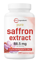 Micro Ingredients saffron extract bottle for daily mood and vision support.