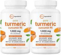 Micro Ingredients Pure Turmeric Curcumin bottle showing 1,000 mg potency for joint support