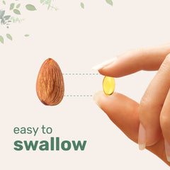 Softgels poured from Micro Ingredients bottle illustrate convenient daily use.