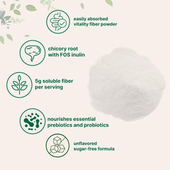 Vitality Fiber powder stirred into coffee for convenience