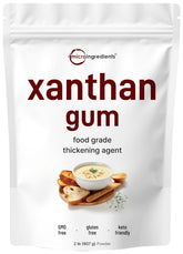Micro Ingredients Xanthan Gum Powder 2lb bag for gluten-free baking texture and stability.
