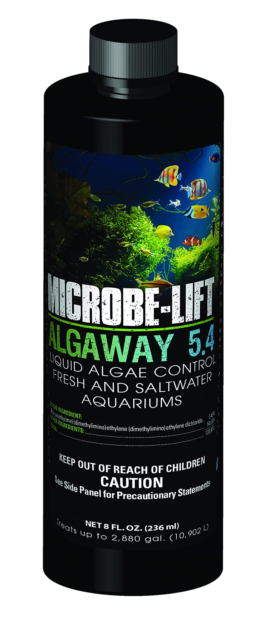 MICROBE-LIFT Algaway 5.4 bottle pours to target green water for clearer aquariums.