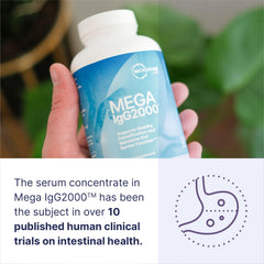 Microbiome Labs Mega IgG2000 capsules pack for dairy-free alternative option.