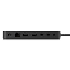 Microsoft Surface Thunderbolt 4 Dock fast charging capability powers a laptop.