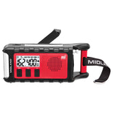 Midland ER310PRO emergency radio with Bluetooth for weather updates and music on the go.