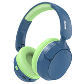 MIDOLA active noise cancelling kids headphones blue front view for immersive sound and safe listening.