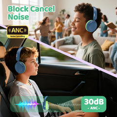 MIDOLA blue headphones worn by child during online class delivering clear audio.