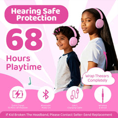 Midola Kids Headphones Bluetooth 5.4 deliver stable online classes up to 15 meters.