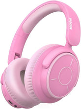 Midola Kids Headphones pink foldable design for travel and storage.