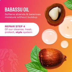 Ingredient close-up highlighting hydrating oils in the curl cream