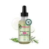 Mielle Organics Rosemary & Mint Light Hair Oil bottle close-up suggesting scalp nourishment