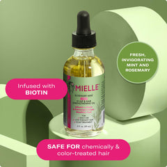 Dropper of Mielle Organics Rosemary & Mint Light Hair Oil demonstrates precise control for targeted application