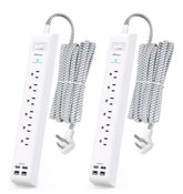 Mifaso 2-pack extension cord with 10ft reach for accessible outlets