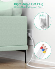 Mifaso flat plug 45-degree right-angle fits tight spaces.