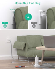 Mifaso power strips with four USB ports for concurrent USB charging.
