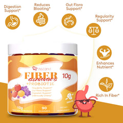 Migcopat 10G Gummies orange flavor close up highlights ready to chew convenience.