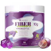 Migcopat grape gummies bottle highlights 10 g fiber per serving for daily digestive support.