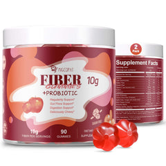 Migcopat sugar-free fiber gummies apple bottle highlights convenient daily fiber support