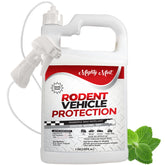 Mighty Mint gallon in engine bay deters rodent chewing with fresh scent.