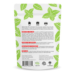 Mighty Mint pouch packaging demonstrates trap-free interior pest control