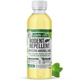 Mighty Mint peppermint oil concentrate bottle for natural rodent deterrence indoors and outdoors.
