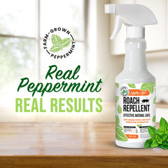 Mighty Mint indoors roach repellent on baseboards to deter cockroaches