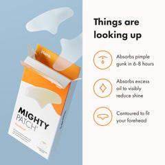 Mighty Patch Forehead absorbs oil to reduce shine on the forehead