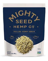 Mighty Seed Hemp Hulled Seeds in a bowl provide protein boost for breakfast