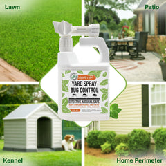 Mighty Mint lawn spray in action on green grass.
