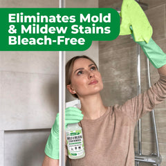 Mighty Mint bathroom-cleaning solution removes hard water marks effectively.