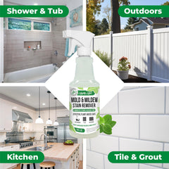 Mighty Mint spray-action aids easy stain removal on surfaces.