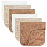 MIGIOL baby burp cloth set in white and coffee, soft and absorbent for daily use