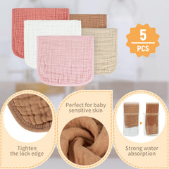 Folded MIGIOL burp cloth with reinforced edges on a changing table.