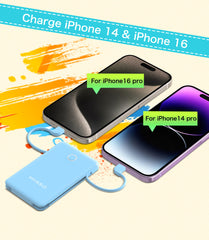 miisso iphone-compatible blue power bank suitable for iPhone and more