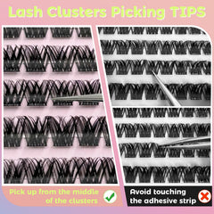 MIKIWI self-adhesive lash clusters for quick, mess-free application.