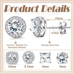 Milacolato unisex halo stud earrings come in gift ready packaging for gifting.