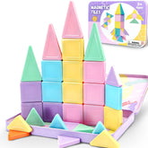 Milarji Mini Macaron Tiles in pastel colors spark creative play and color recognition.