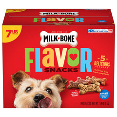 Milk-Bone Flavor Snacks beef biscuits close-up, a tasty daily reward for small dogs